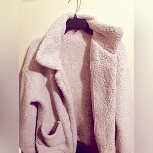 Pink Women's Fuzzy Fleece Sherpa Jacket
